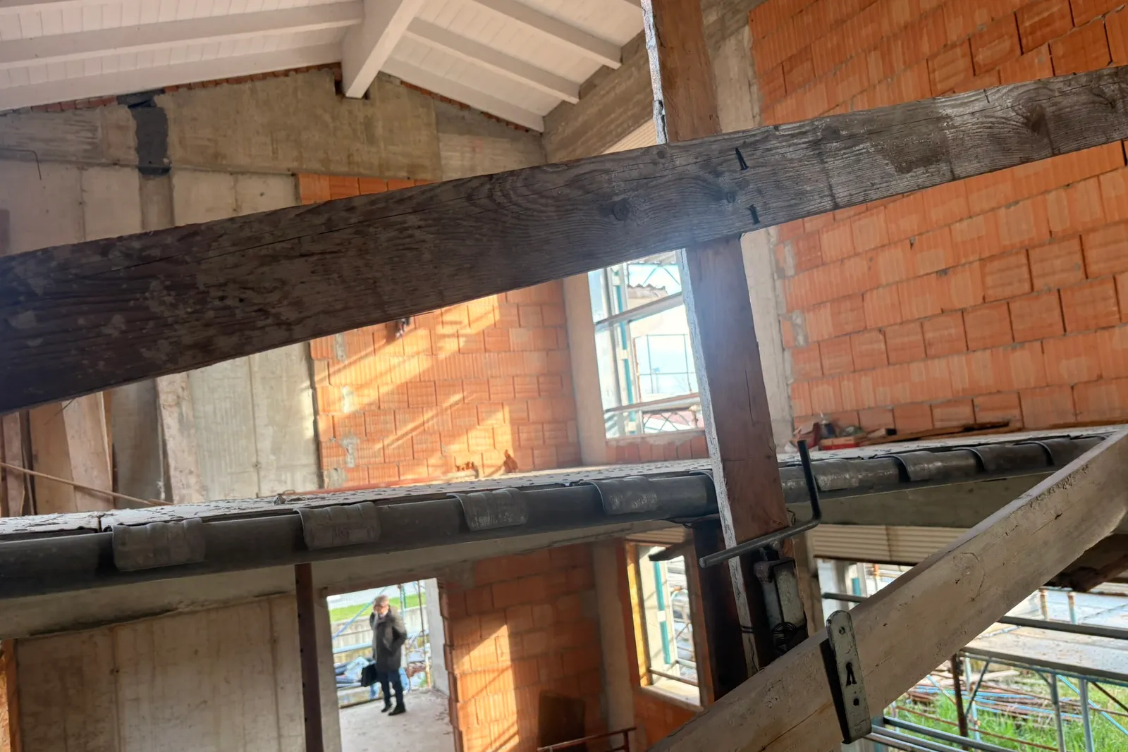 Villetta singola in costruzione