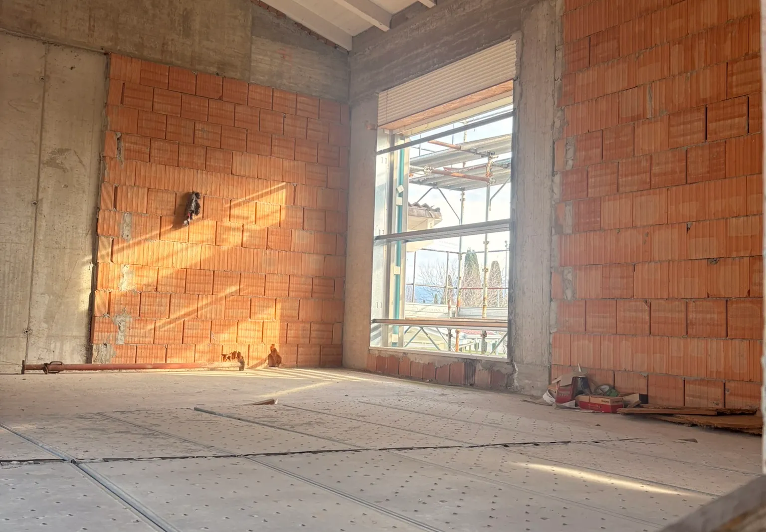 Villetta singola in costruzione